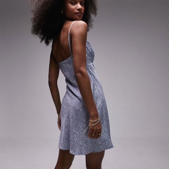 Topshop Mini Jacquard Slip Dress - Picture 3 of 8